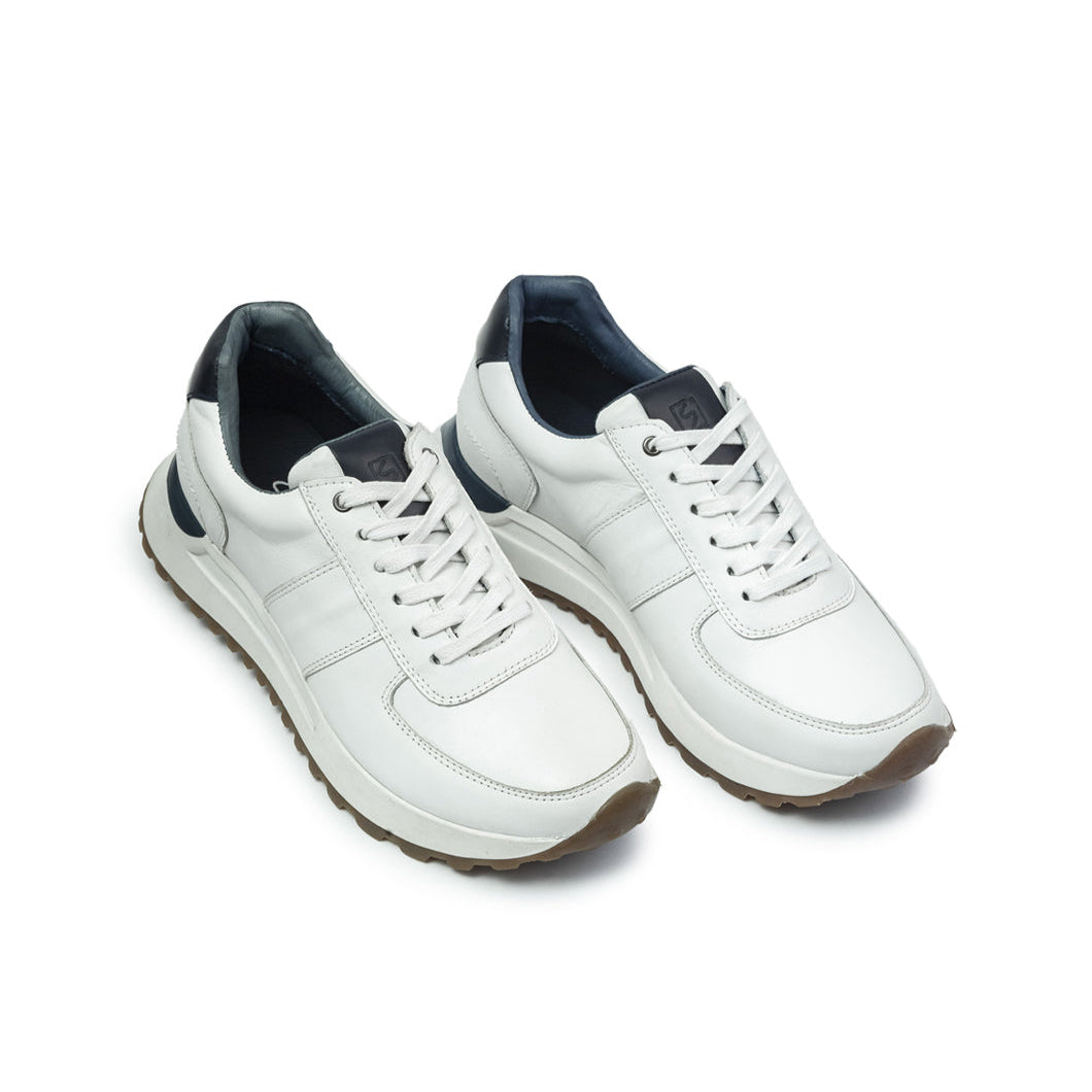 Casual Cuero Hombre Blanco 6028