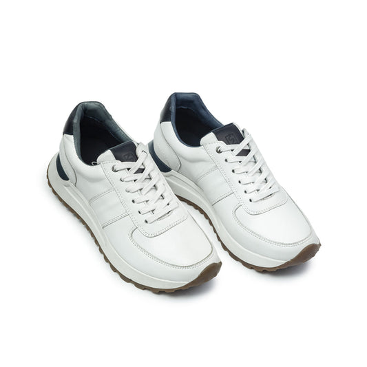 Casual Cuero Hombre Blanco 6028