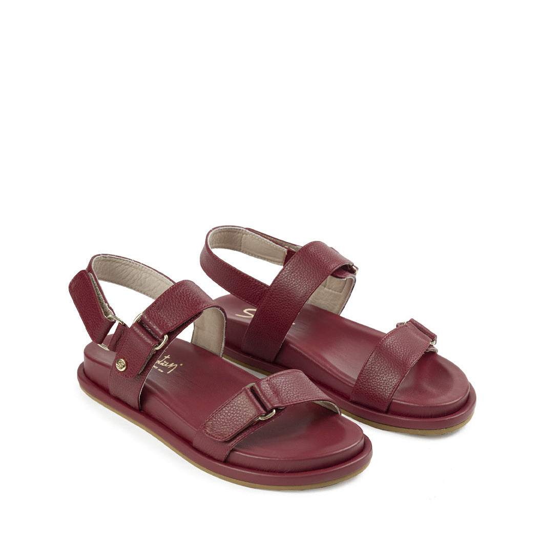 Sandalia Plana 1002 de cuero para mujer