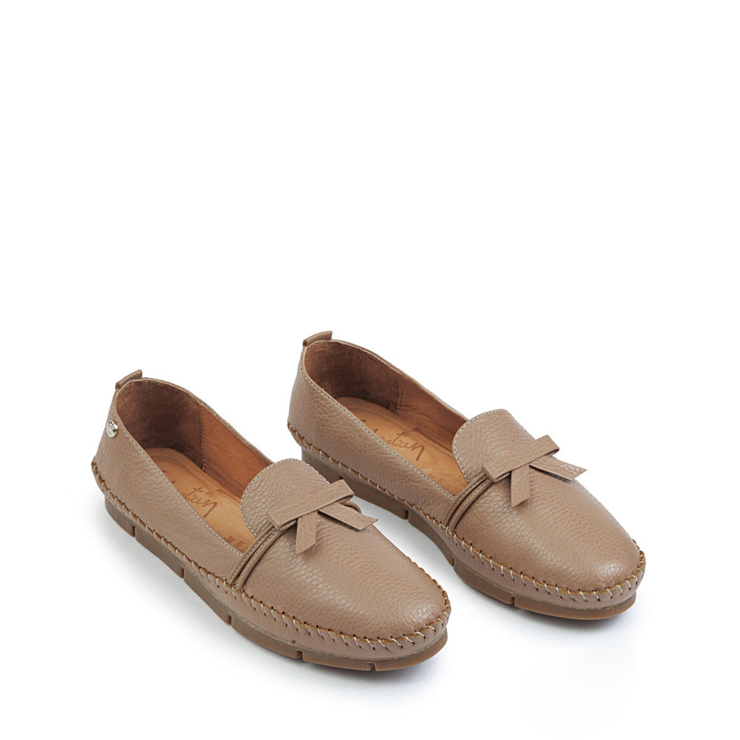 Mocasin 1008 A de cuero para mujer