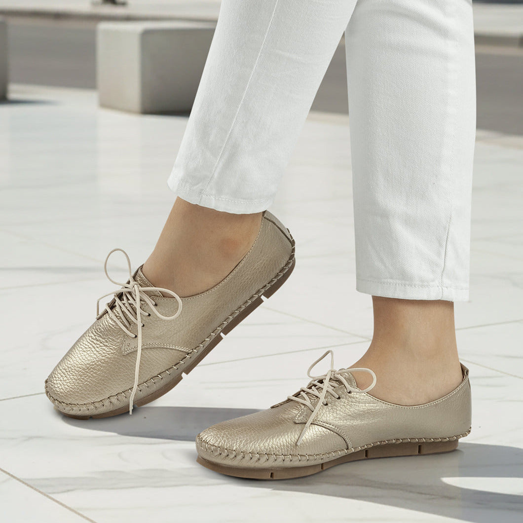 Mocasin 1012 luna en cuero para mujer