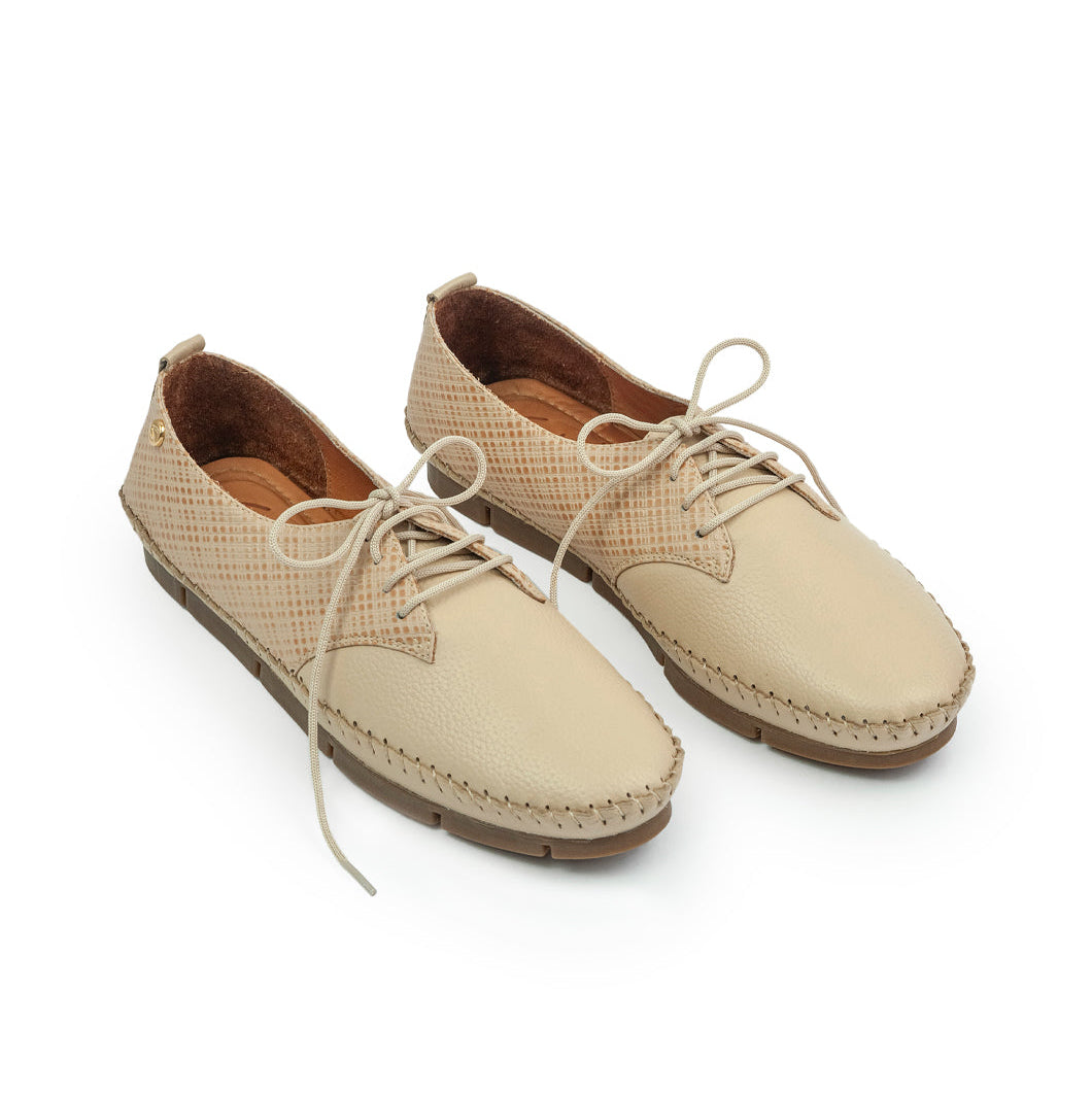 Mocasin 1012 Cuero Mujer Taupe