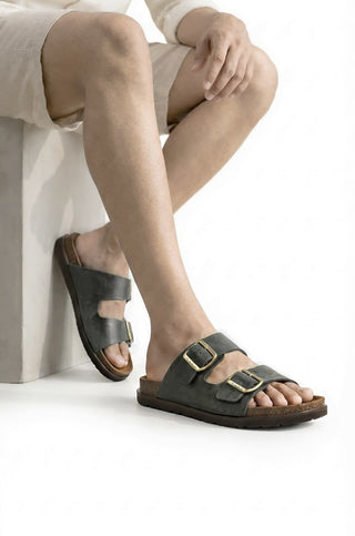 Sandalia 1014 de cuero para hombre
