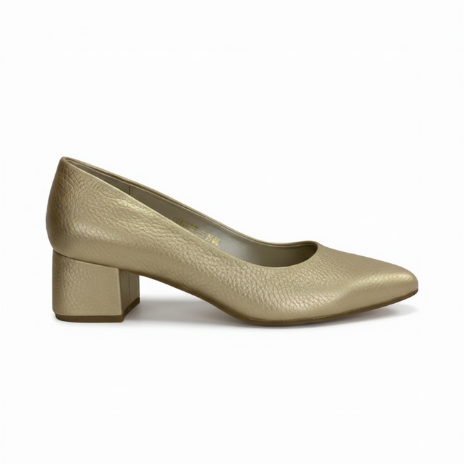 Tacon 10183 Champaña en cuero para mujer