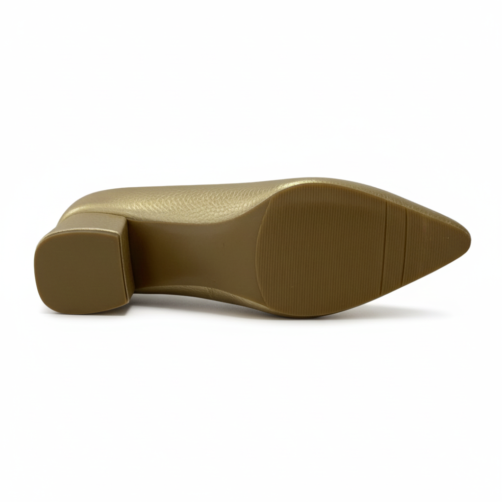 Tacon 10183 Champaña en cuero para mujer