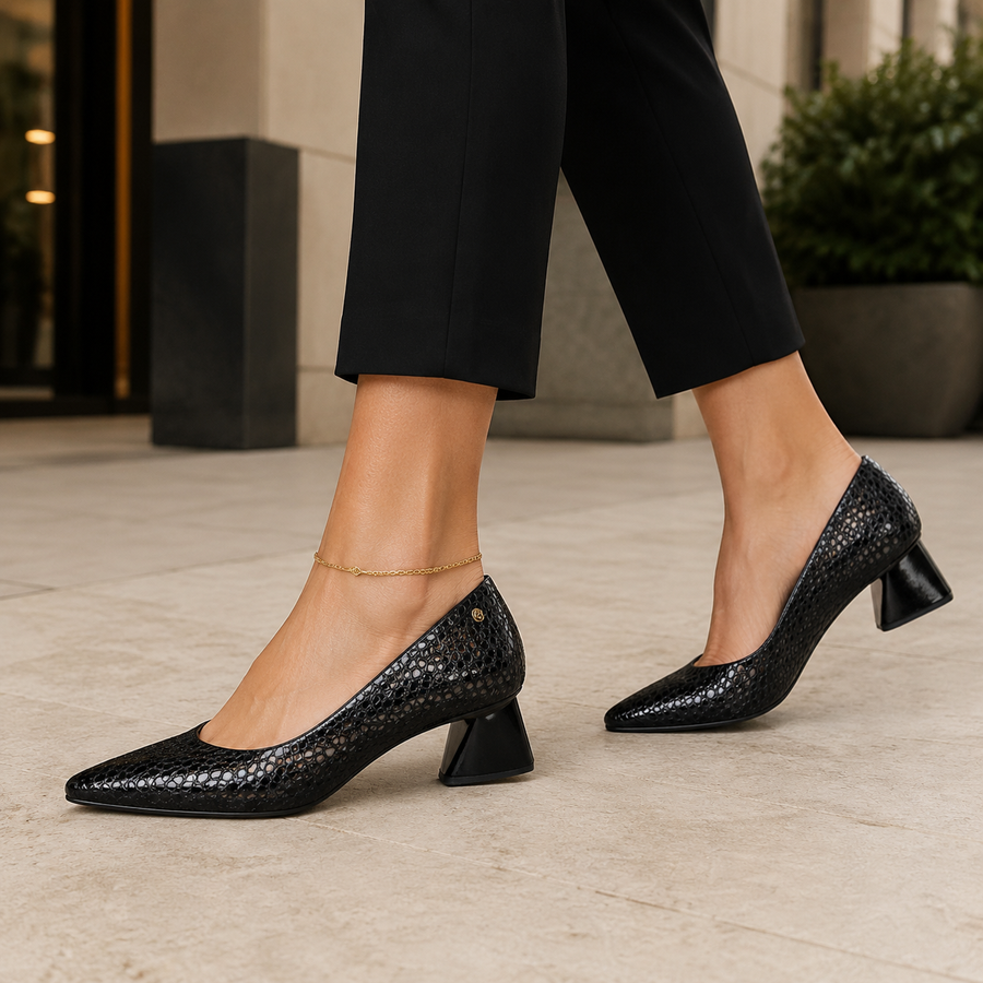 Zapatos de tacón 10183 de cuero para mujer