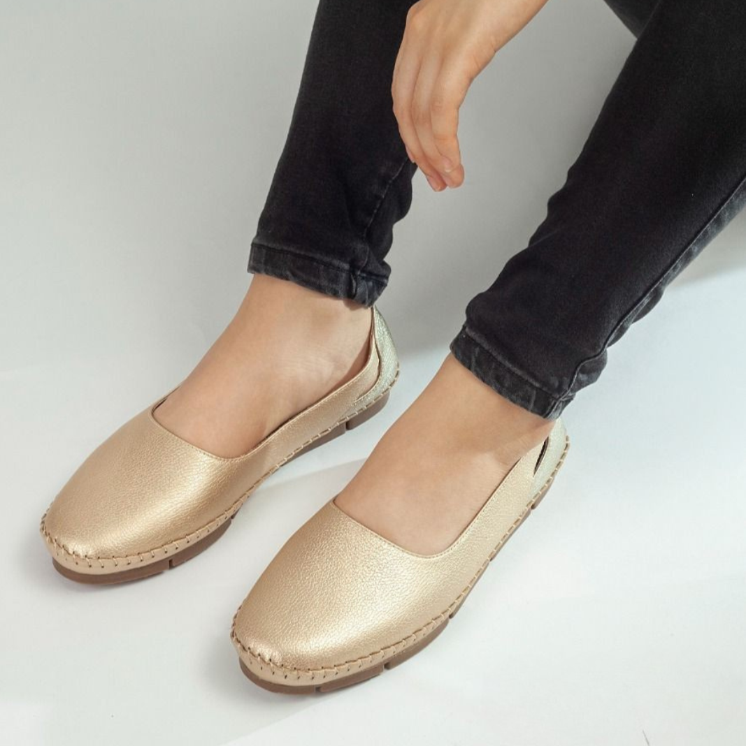 Babucha 1034 de cuero para mujer