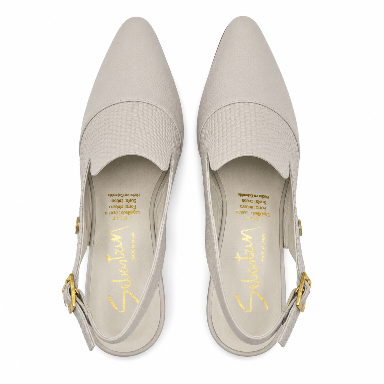 Zapatos de Tacon 10425 en cuero para mujer