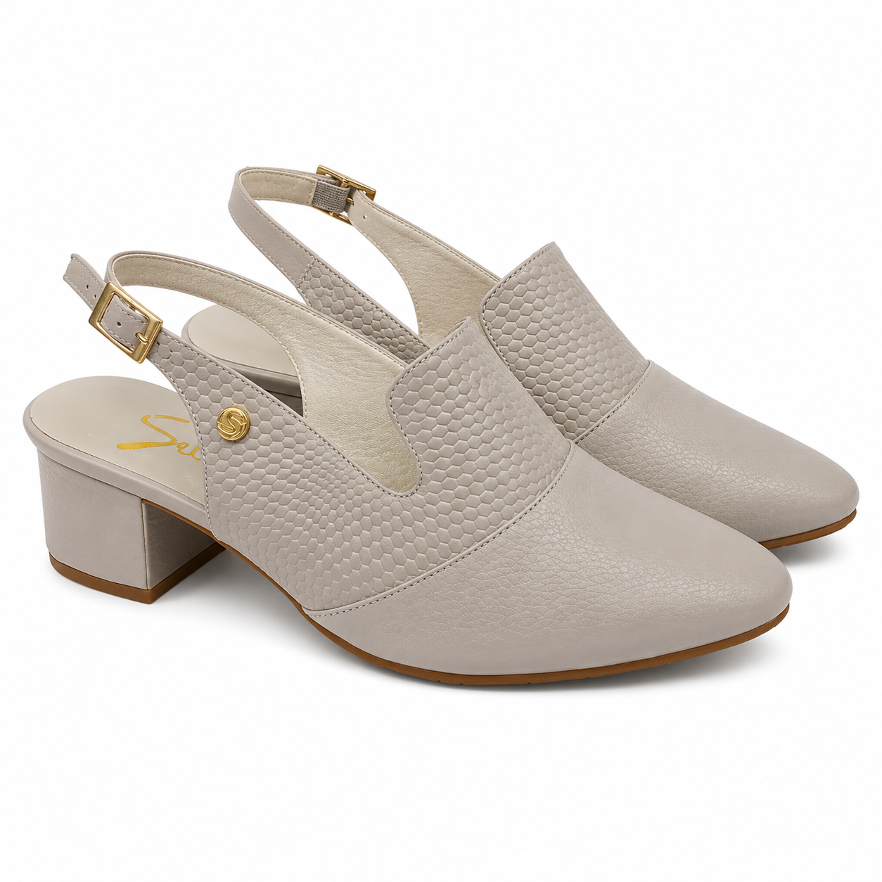 Zapatos de Tacon 10425 en cuero para mujer