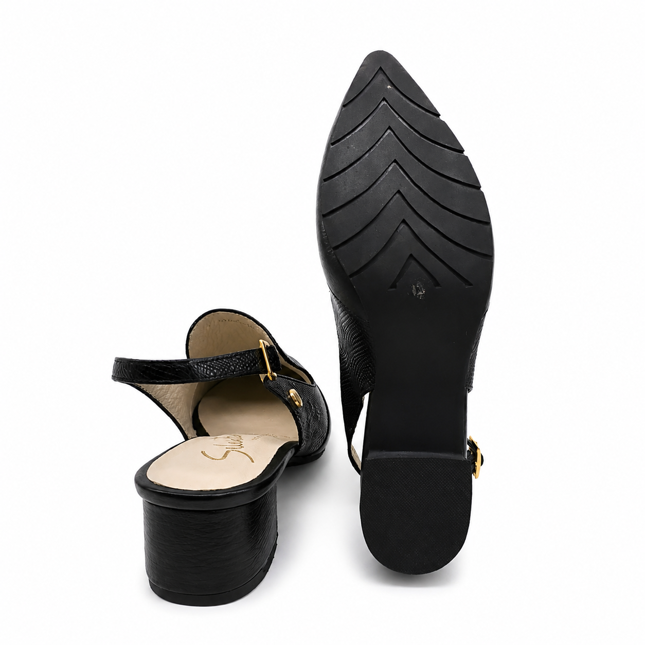 Zapatos de Tacon 10425 en cuero para mujer