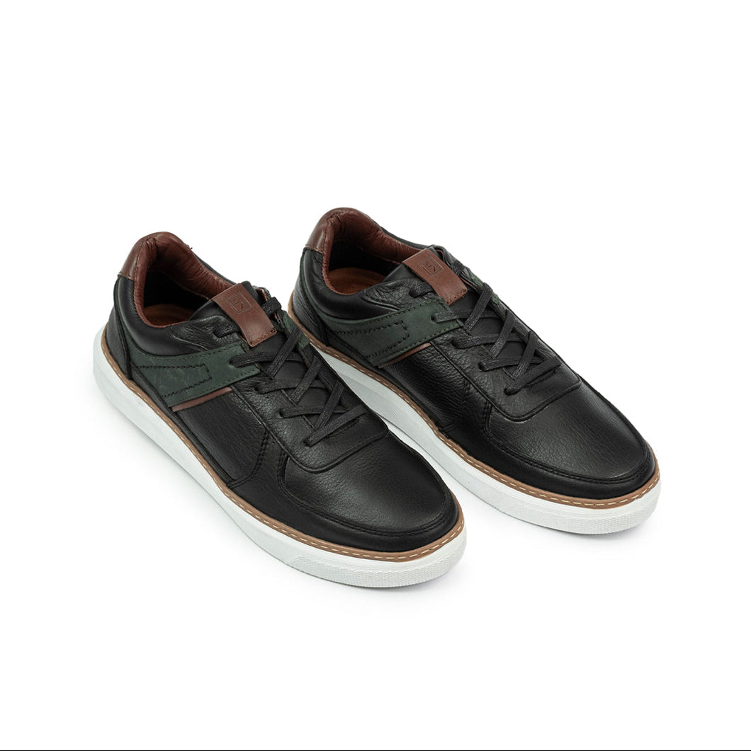 Casual Cuero Hombre Negro 2082