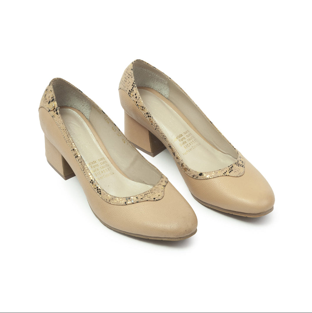 Tacón Cuero Mujer 604