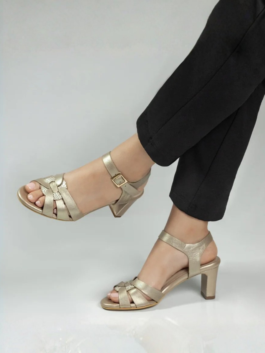 Sandalias de tacón Ariana de cuero para mujer