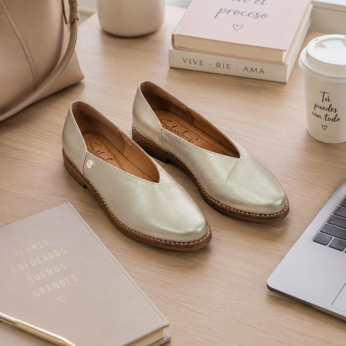 Mocasines Aladino de cuero para mujer