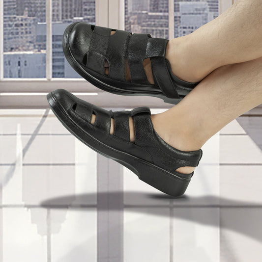 Confort Cuero Hombre Negro 2135