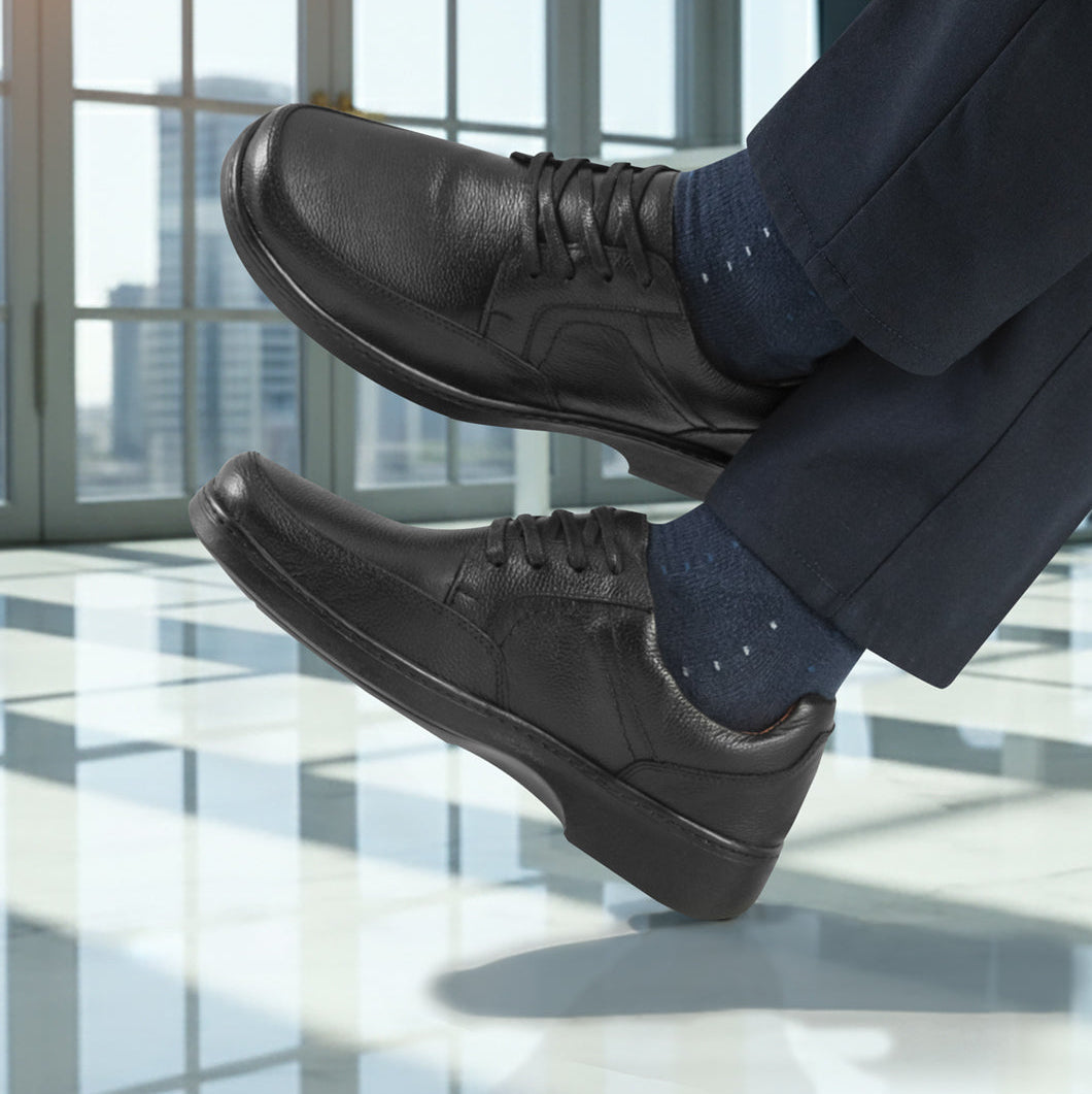 Confort Cuero Hombre Negro 2158