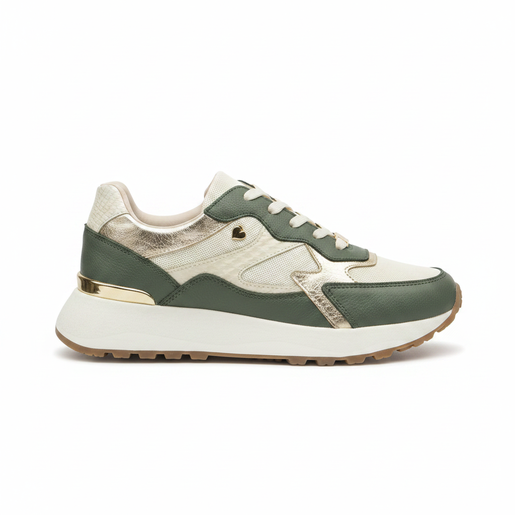 2503 Verde lateral talón beige