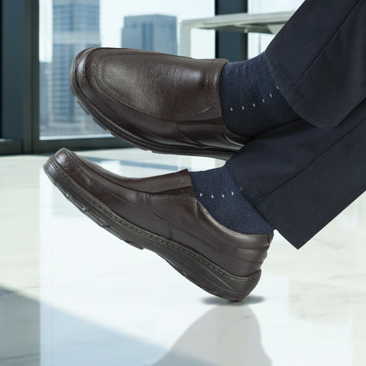 Confort Cuero Hombre Cafe Excel 2806
