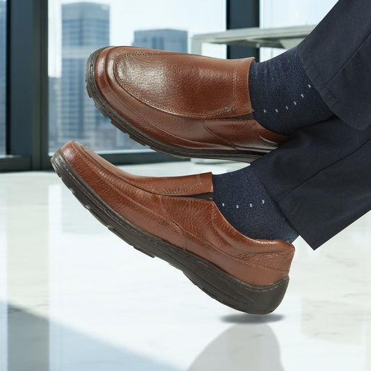 Confort Cuero Hombre Cafe 2806