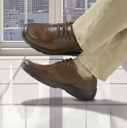 Confort Cuero Hombre Cafe 2856