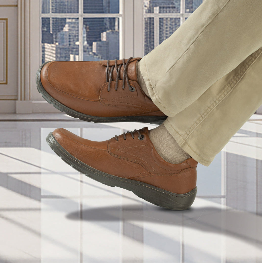 Confort Cuero Hombre Miel 2856