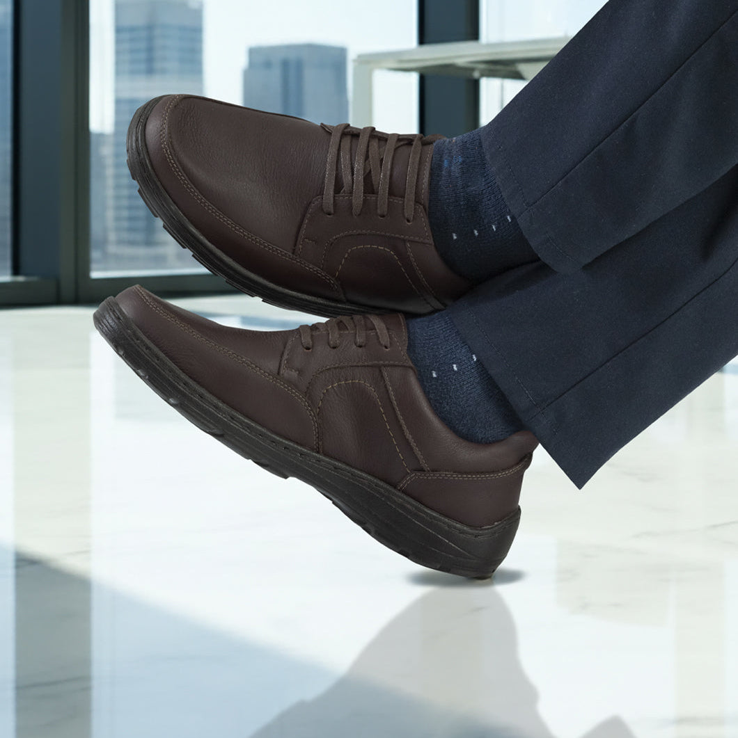 Confort 2863 En Cuero Hombre Cafe Sheraton