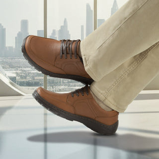 Confort 2863 de cuero para hombre, detalle del cerco cosido de la suela