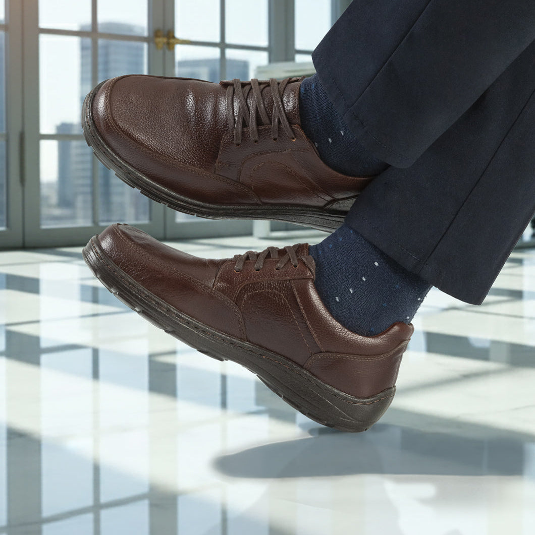 Confort Cuero Hombre Sangria 2863