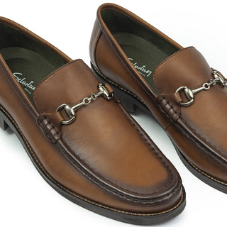 Mocasines 3076 de cuero para hombre, vista interior con plantilla