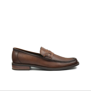 Mocasines 3080 de cuero para hombre, detalle de la banda con trabillas