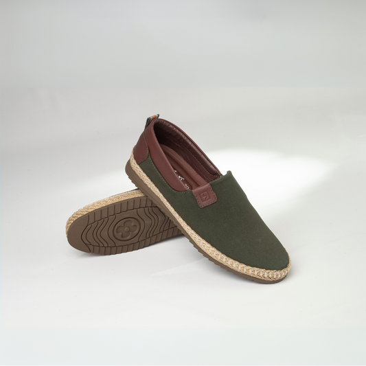 Mocasines Cuero Hombre Verde 866