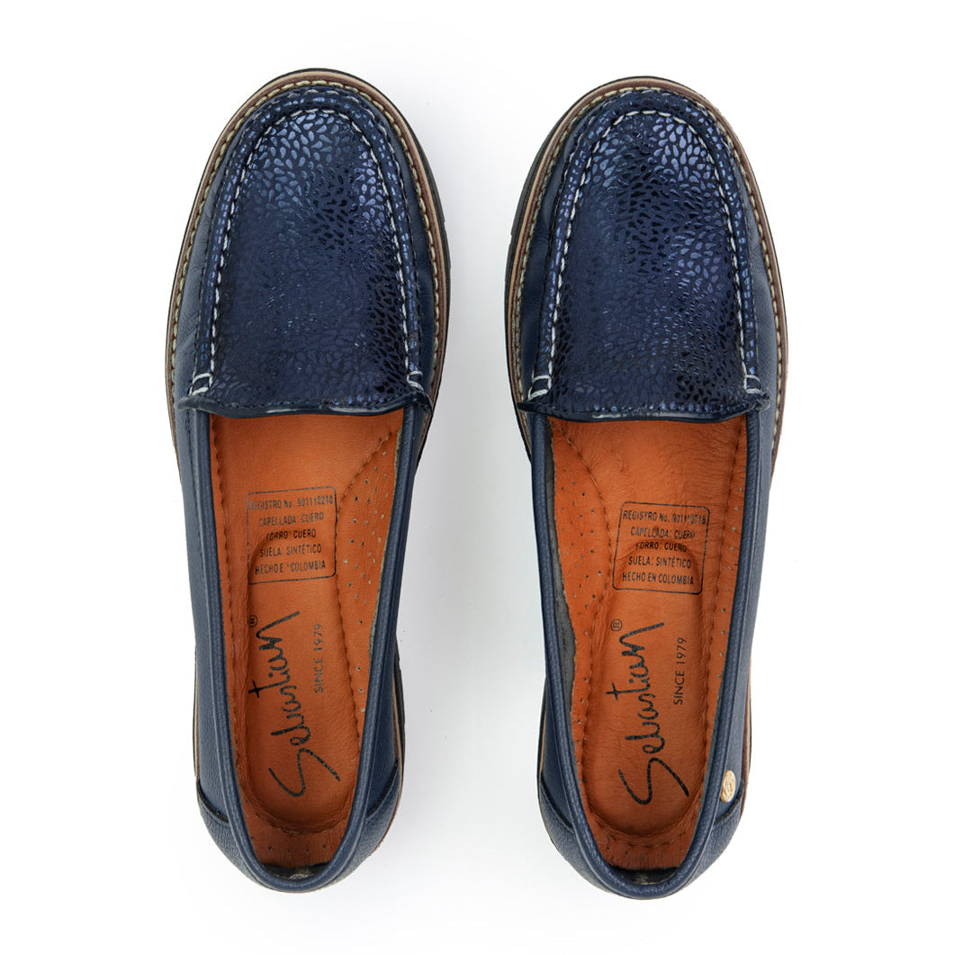 Mocasines 40 - Liso Cuero Mujer