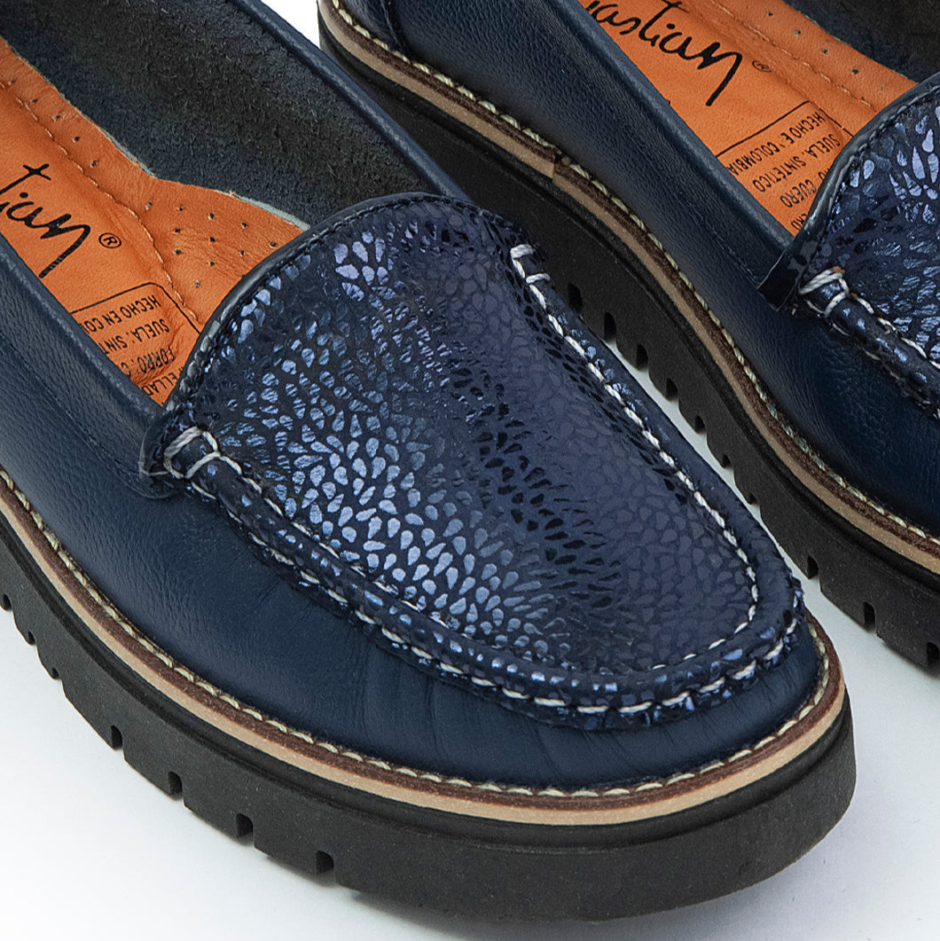 Mocasines 40 - Liso Cuero Mujer