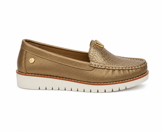 Mocasines de cuero con forro en piel natural transpirable para mujer