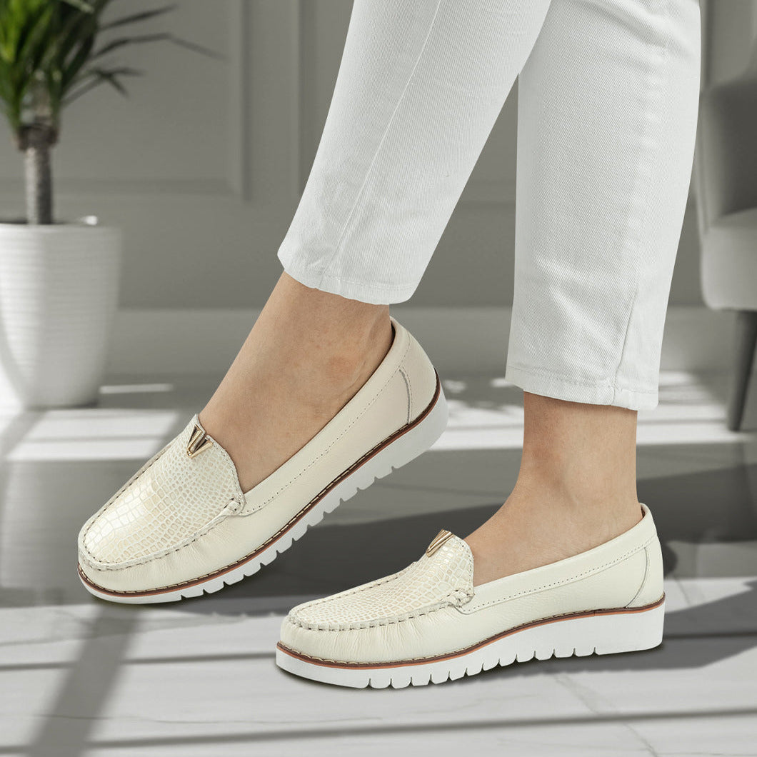 Mocasin 40 - 126 de cuero para mujer