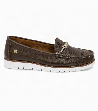 Mocasín 40-235 de cuero para mujer color Mustang, vista lateral