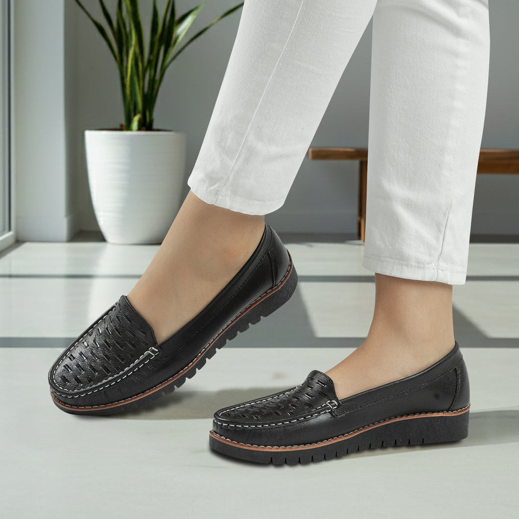 Mocasin 40 -86 de cuero para mujer