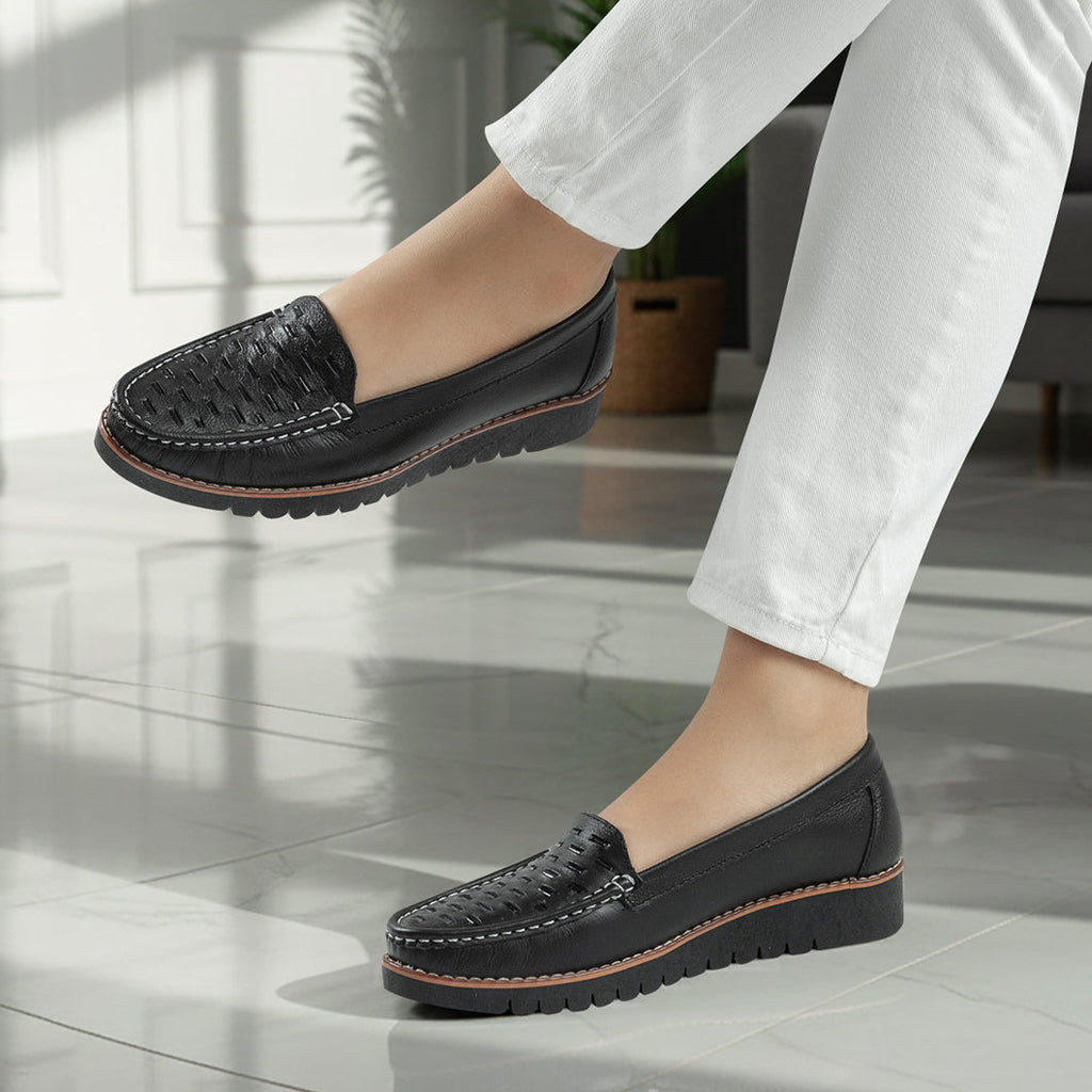Mocasin 40 -86 de cuero para mujer