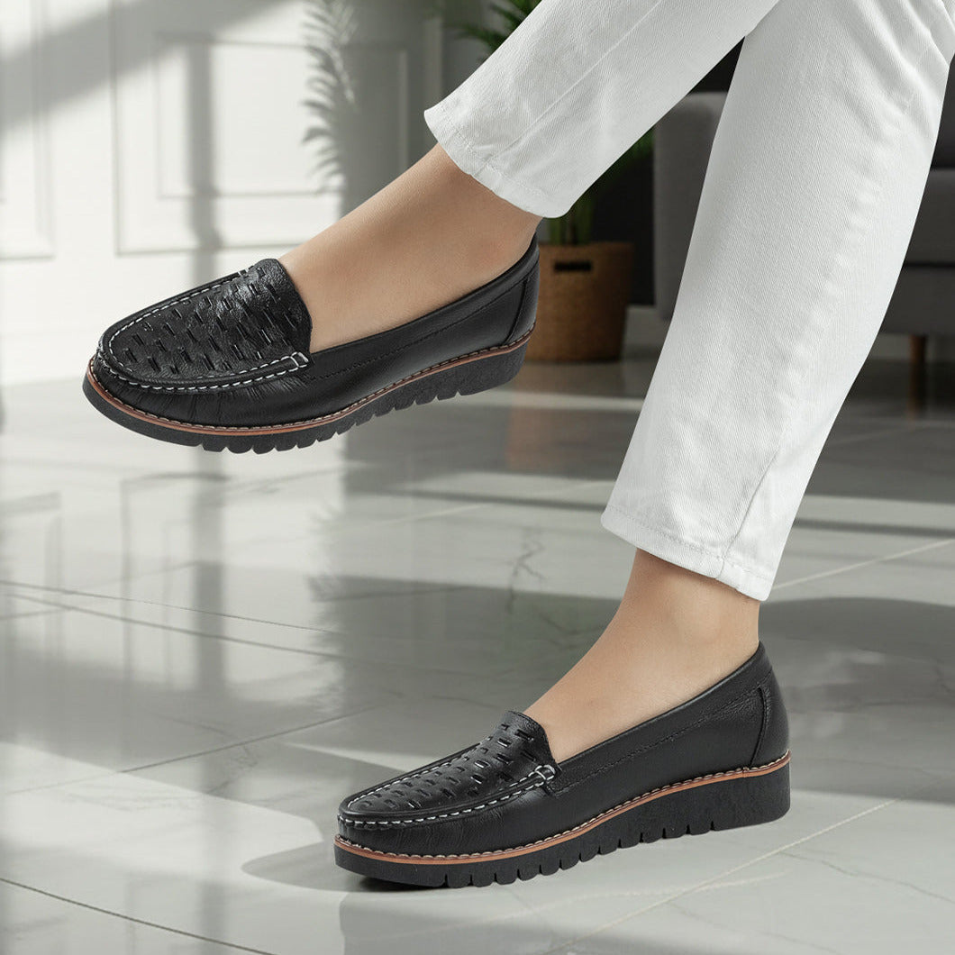 Mocasin 40 -86 de cuero para mujer