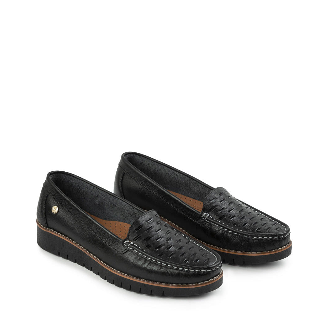 Mocasin 40 -86 de cuero para mujer