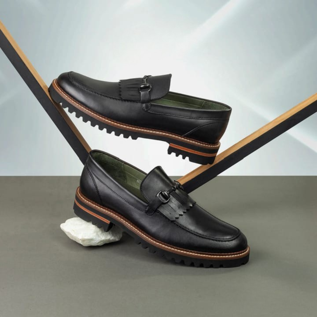 Formal Cuero Hombre Negro 4048