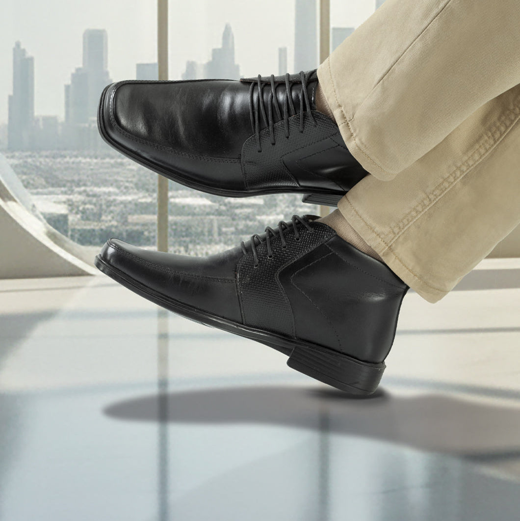 Botin 4207 En Cuero Hombre Negro
