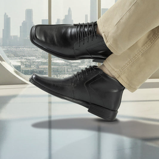 Botin Cuero Hombre Negro 4207