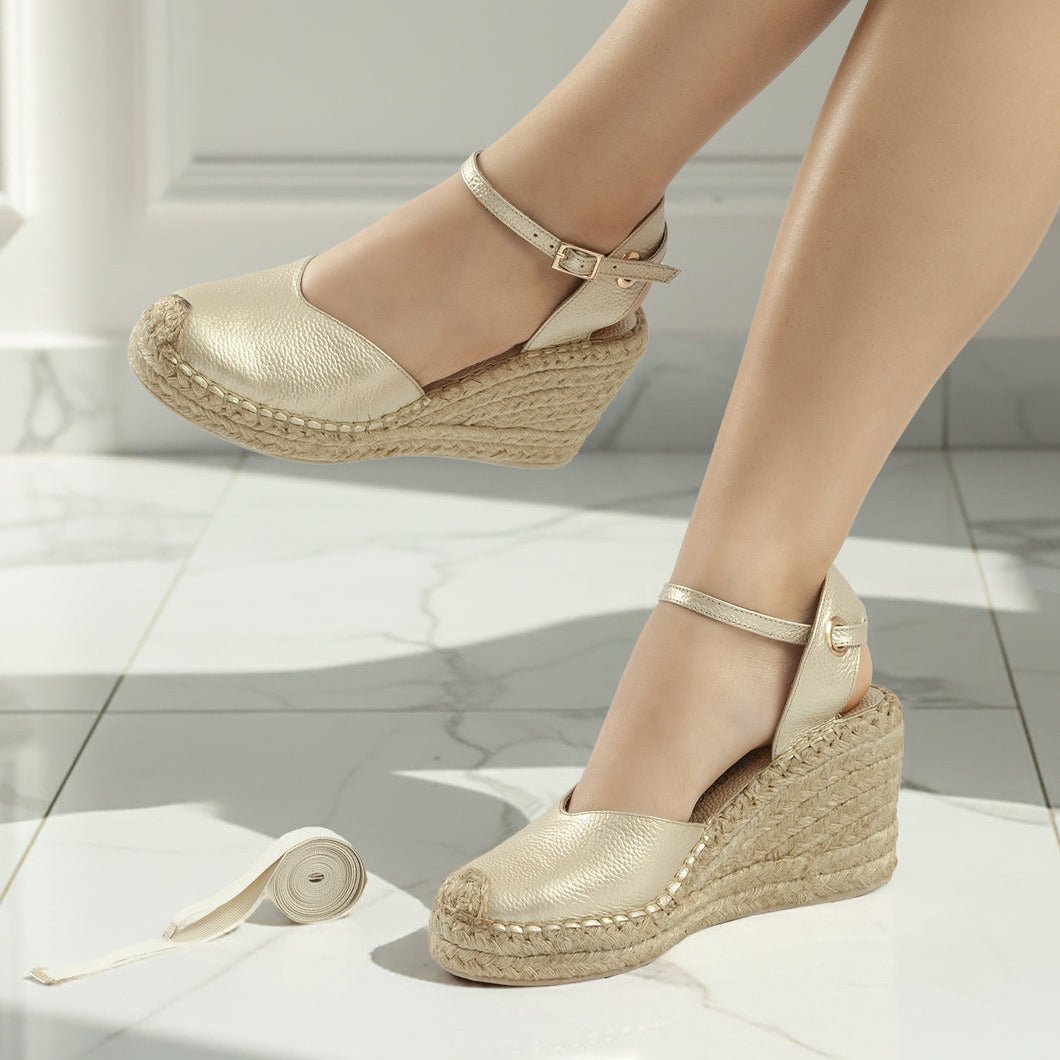 Sandalia Plataforma 4417 HC 8.5 de cuero para mujer