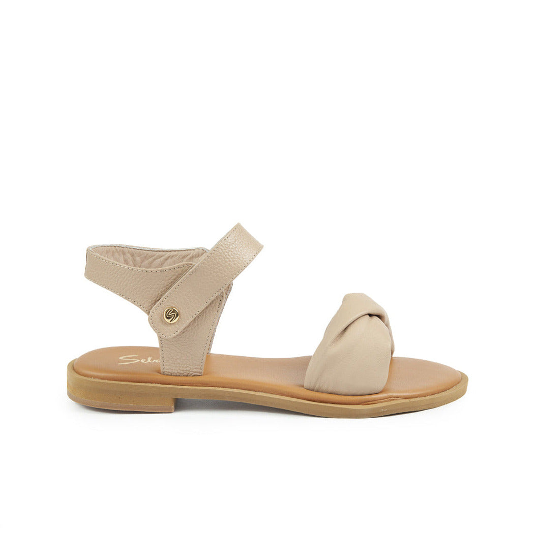 Sandalia Plana 491B de Cuero para Mujer