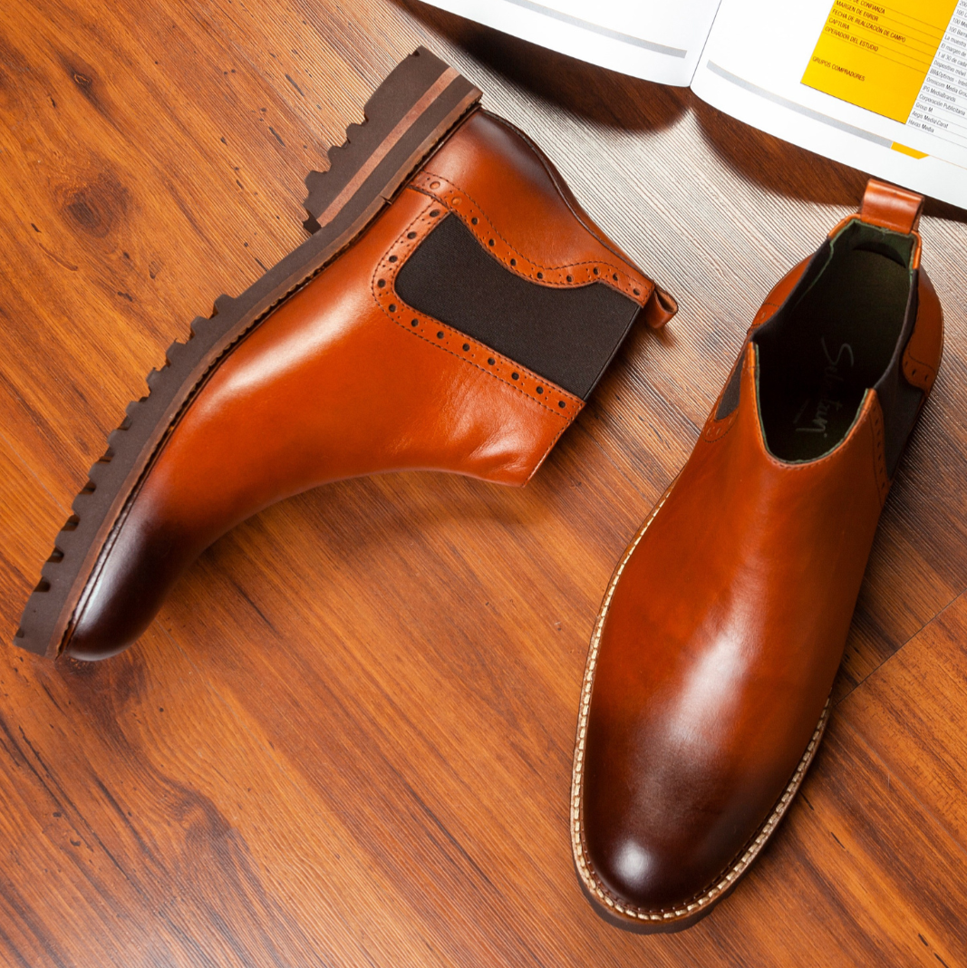 Botin Cuero Hombre Cuero 3044