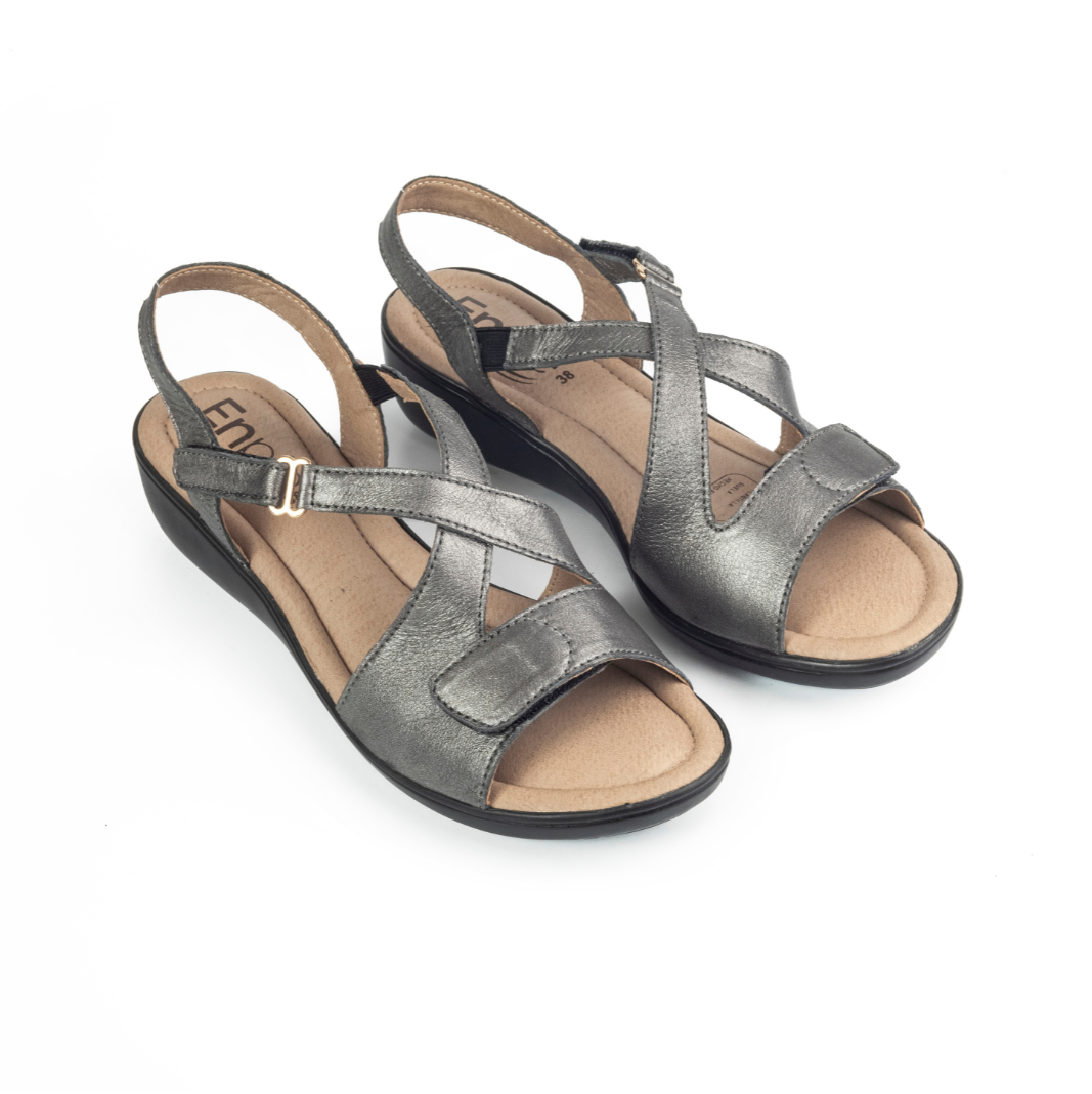 Sandalia Plana 7615 Cuero Mujer