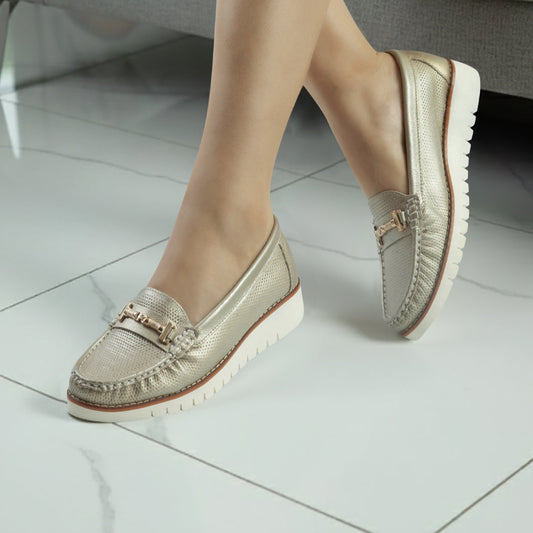 Mocasines Cuero Dama  Cromo 40-197