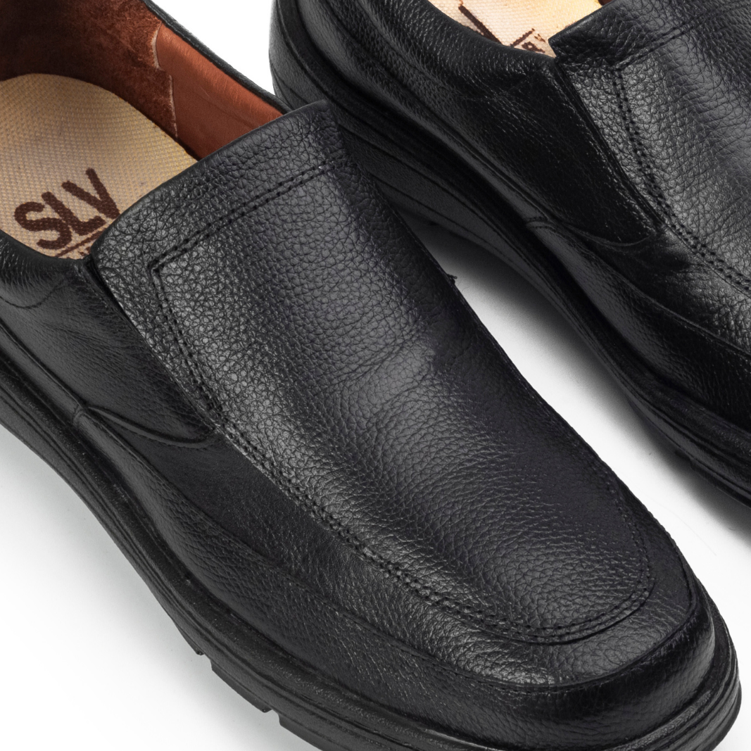 Confort Cuero Hombre Negro 2806
