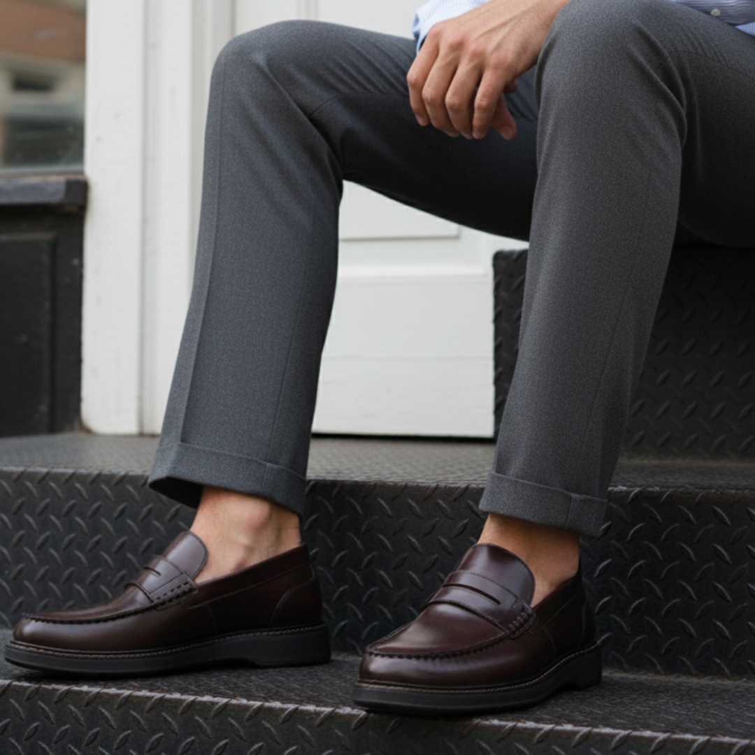 Casual Ejecutivo Bos OO4 En Cuero Natural